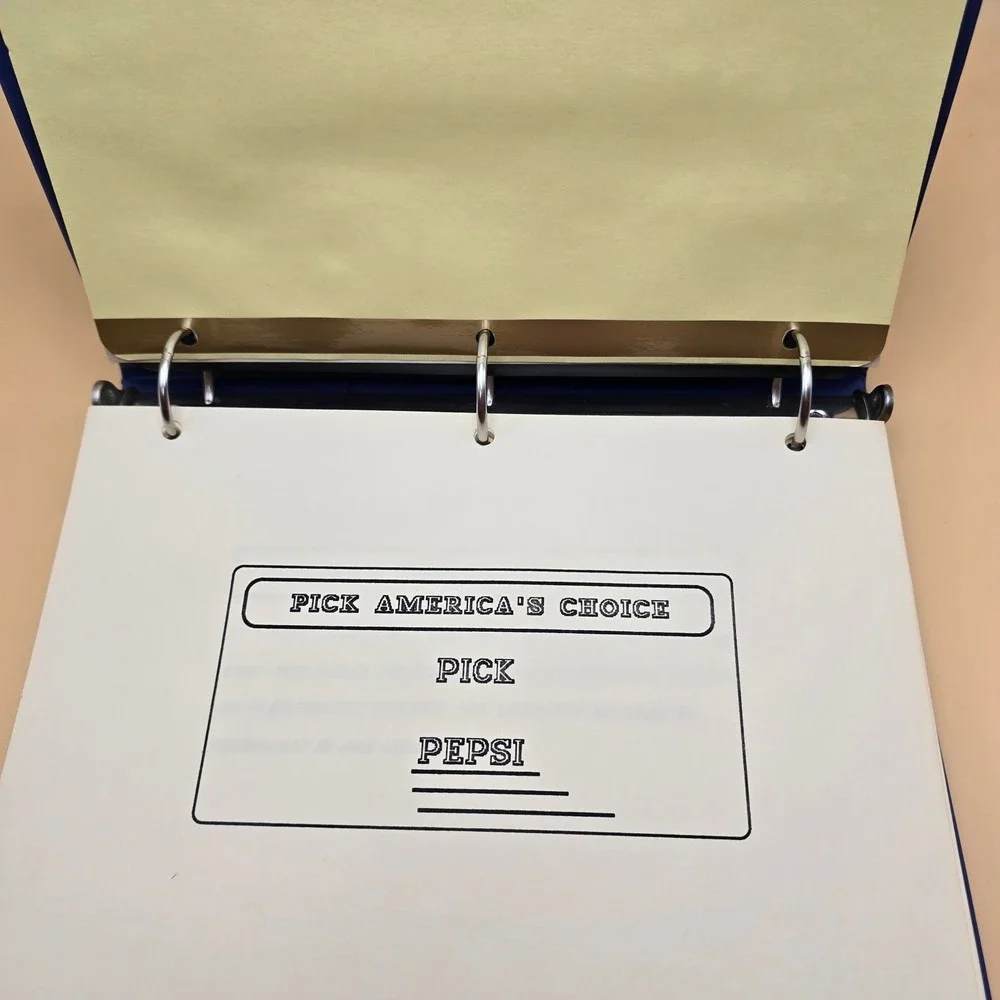 BEAMAN PEPSI Fountain Beverage Sales Manual‎ Binder Original 1988 Vintage